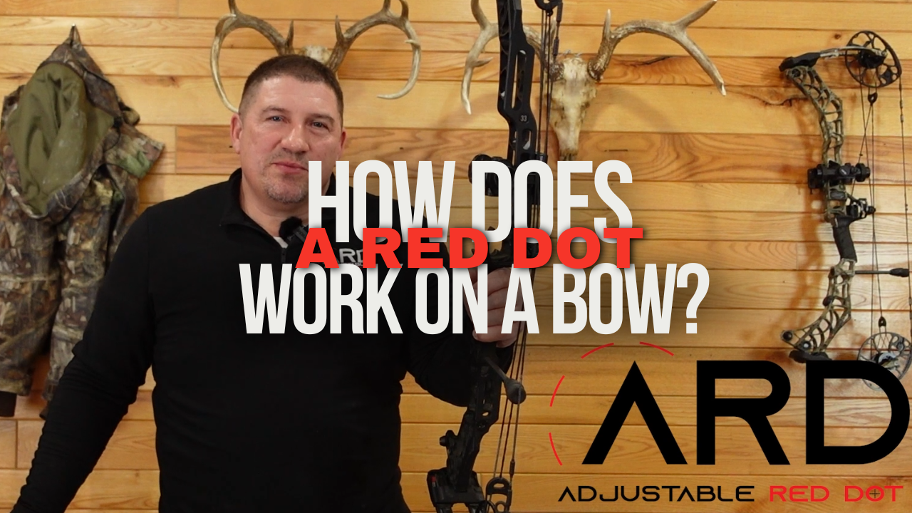 Load video: Owner Tim goes over how red dot sight works on a bow and how the ARD mount works.