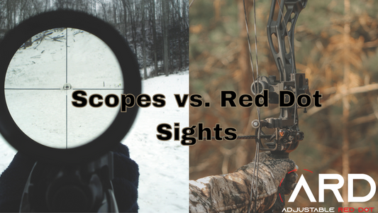 Scope image is on the left and red dot sight is on the right. 